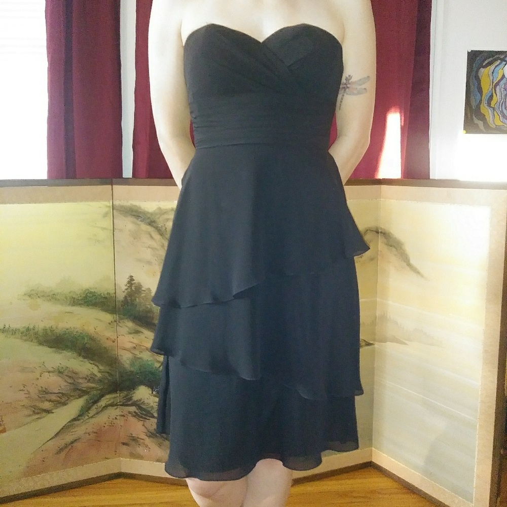 Wtoo, black, bridesmaids dress